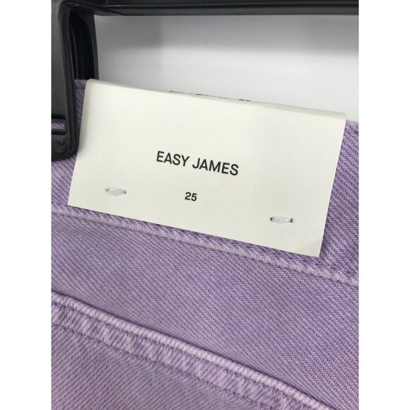 7 For All Mankind Easy James High Rise Bermuda Jean Denim Short Purple 25 NEW - Picture 5 of 7